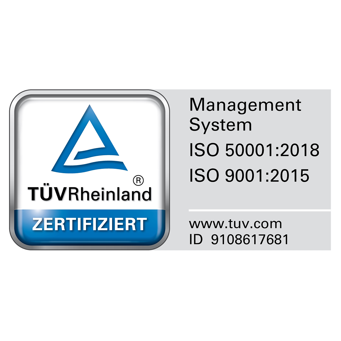 TÜV Rheinland Zertifikat