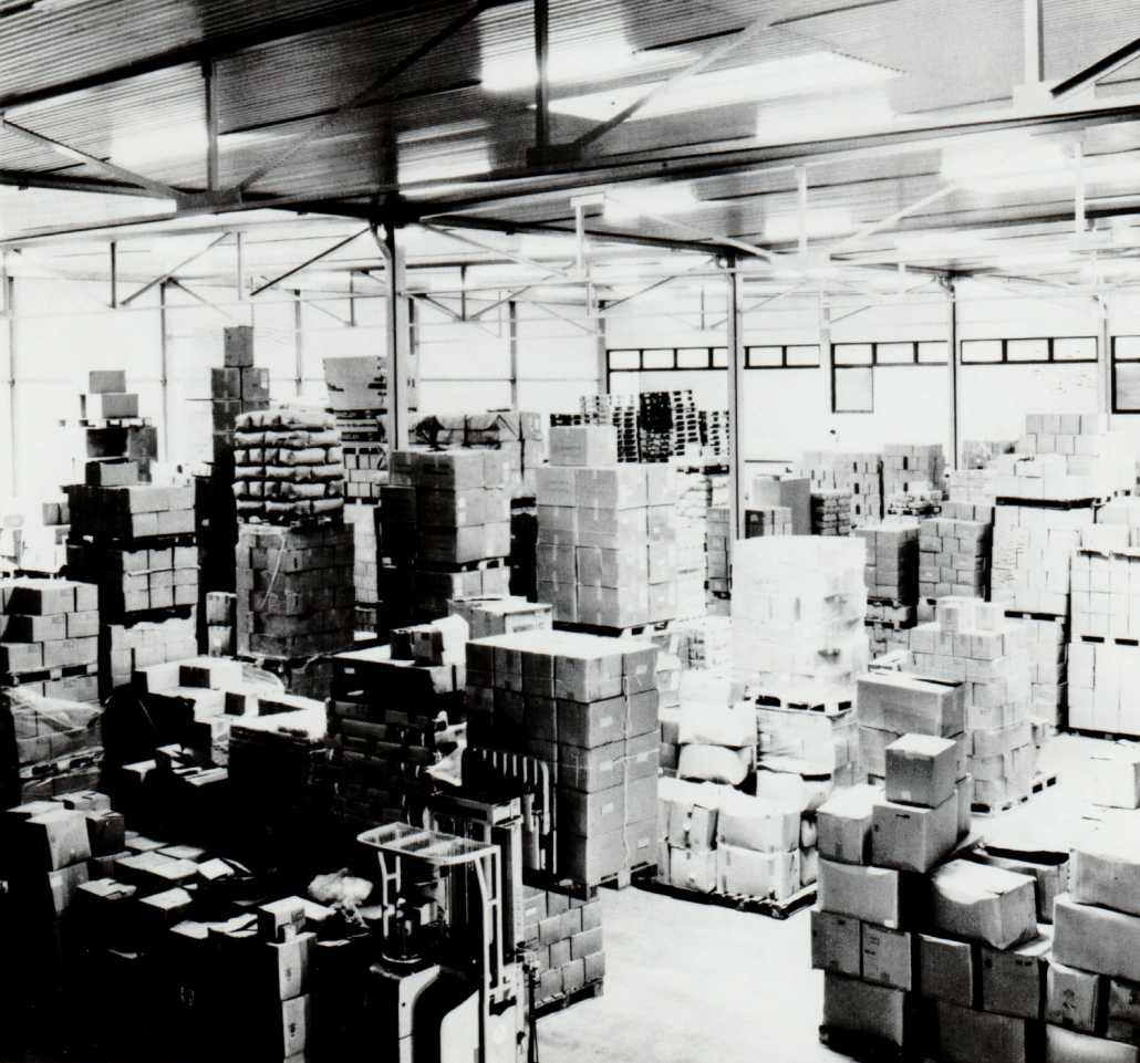 Lager mit Packmittel 1972